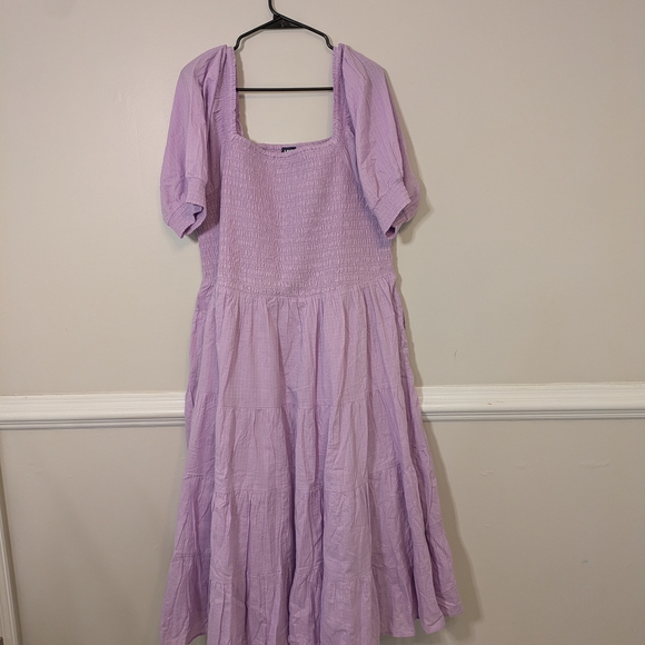 Lands' End Dresses & Skirts - Lands' End Lavender Smocked Dress 100% Cotton With Pockets